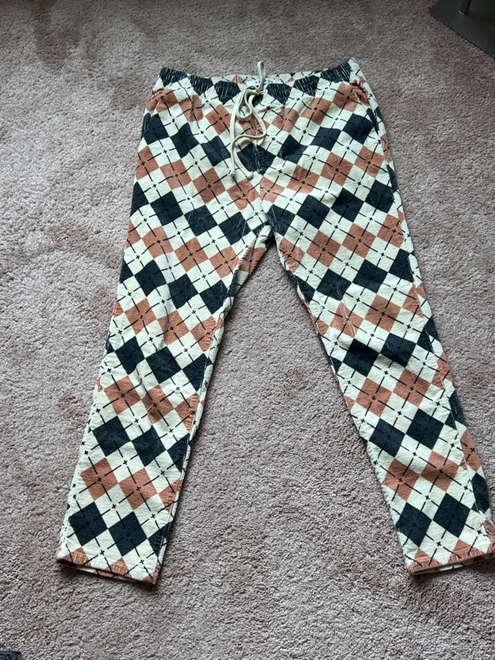 NWOT PacSun Corduroy Argyle Jogger Pants